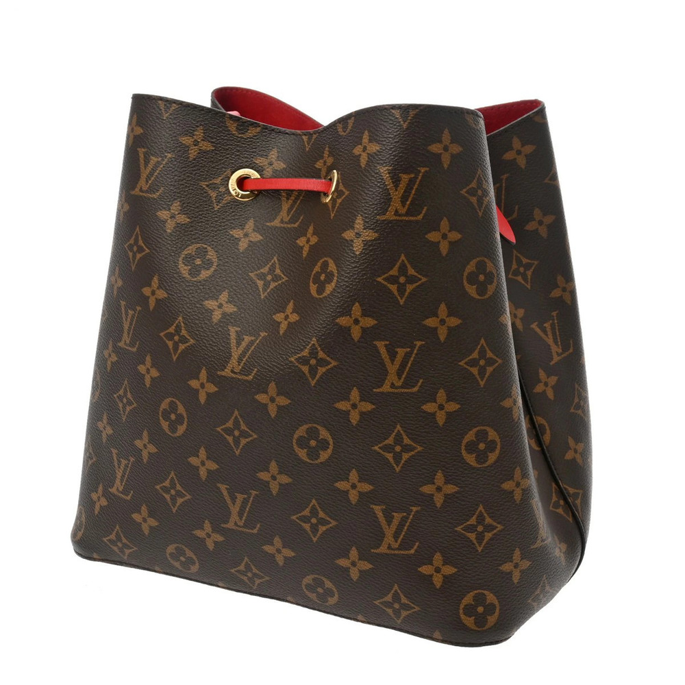 Louis Vuitton Bag Coquelicot Shoulder Monogram Red NeoNoe Canvas Red